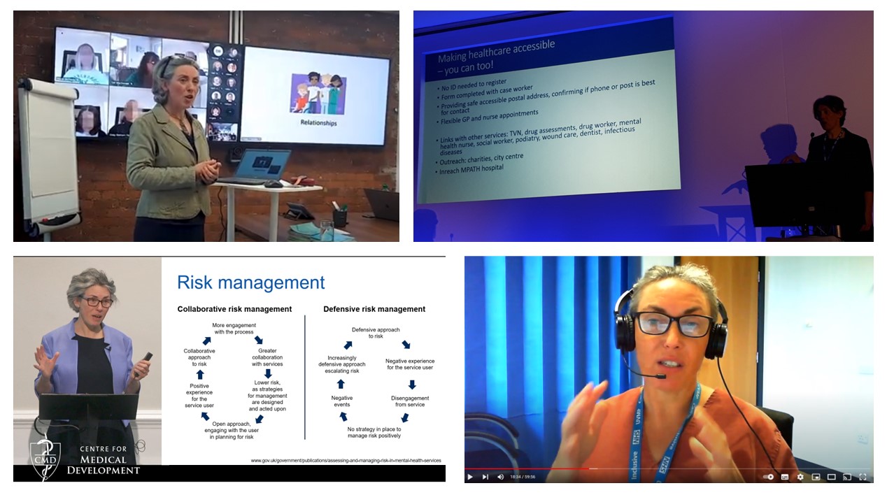 Collage of pictures of Dr Ruth teaching